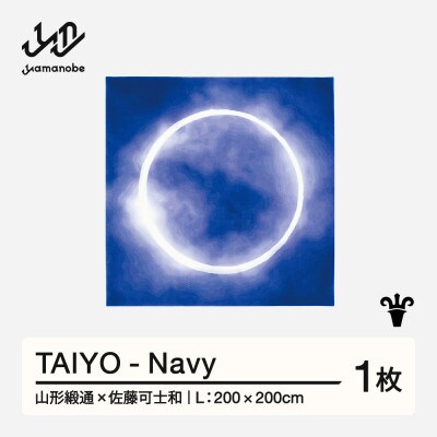 【山形緞通×佐藤可士和】TAIYO - Navy (L)