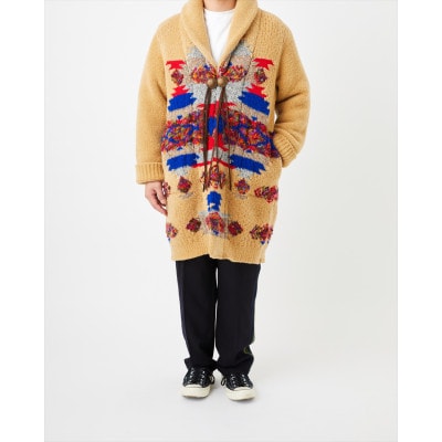 COOHEM NATIVE JACQUARD COAT ベージュ サイズ3 ユニセックス 米富繊維