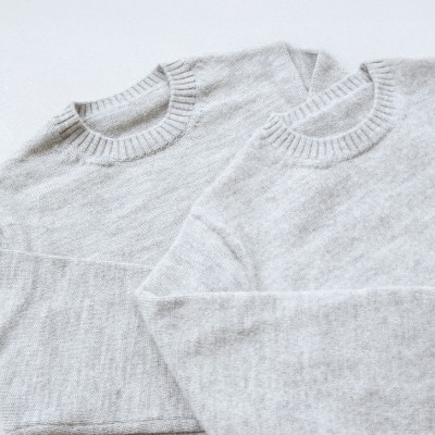 SHETLAND WOOL PULLOVER ライトグレー サイズ2