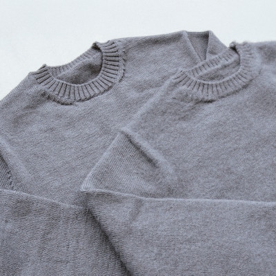 SHETLAND WOOL PULLOVER ダークグレー サイズ2