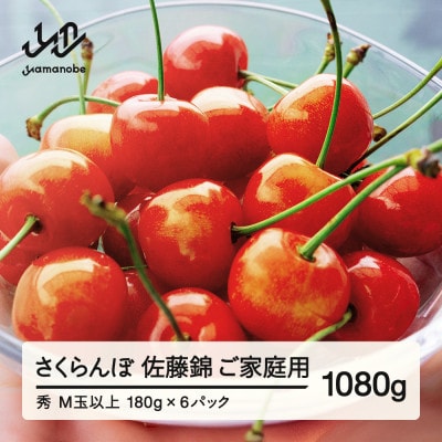 【先行予約】ご家庭用 佐藤錦 秀品M玉以上 約1080g 令和8年産 tf-snpsm1080