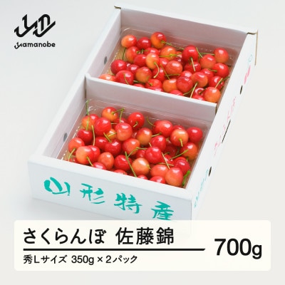 《先行予約》さくらんぼ 佐藤錦 秀Lサイズ プレゼント ギフト バラ詰め 700g(350g×2P)