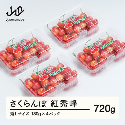《先行予約》 さくらんぼ 紅秀峰 秀Lサイズ 720g (180gx4パック) フードパック