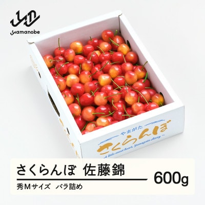 《先行予約》さくらんぼ 佐藤錦 秀Mサイズ バラ詰め 600g (600g×1箱)