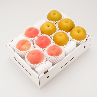 《先行予約》白桃 和梨 詰め合わせ 品種おまかせ 化粧箱入り 3kg R8年産 ns-fshnx3