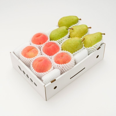 《先行予約》2026年山形県産 白桃&西洋梨詰め合わせ秀品 品種おまかせ約3kg ns-fshyx3