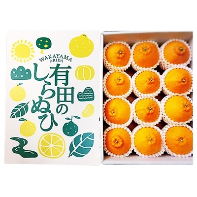 【まごころ手選別】和歌山産　有田の不知火　化粧箱 (12玉×2箱、L～2Lサイズ)