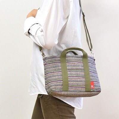 【遠州綿紬&ROOTOTE】バッグinバッグ ROO-Carriage ルーキャリッジ-雨水-