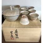 【鹿背山焼　無双窯】　玉露茶器セット(茶色)