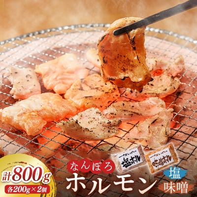 北海道南幌町 なんぽろホルモン 味噌&塩セット 800g (各200g×2) 
