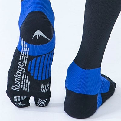 Runtage アスリートラウンドPRO Ver.2 着圧ゴルフソックス【25-27cm　ブルー】
