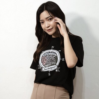 御殿場市 マンホールTシャツ 黒 Sサイズ