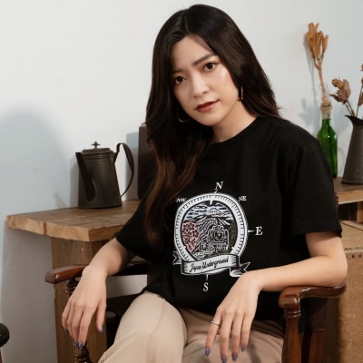 御殿場市 マンホールTシャツ 黒 XLサイズ