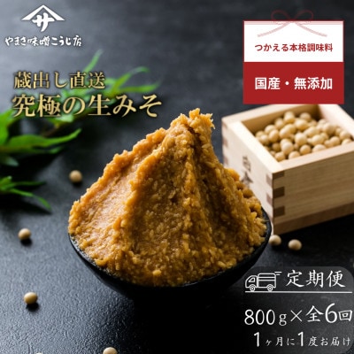 【毎月定期便】蔵出し直送、究極の生みそ 800g全6回