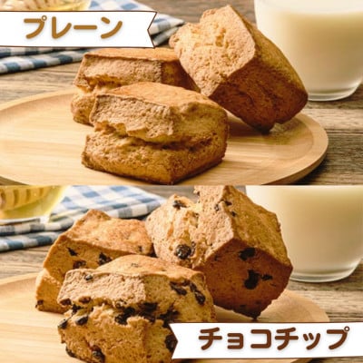 天然酵母を練り込み、国産小麦を使用!こだわりの人気スコーン6個セット(プレーン・チョコ各3個)