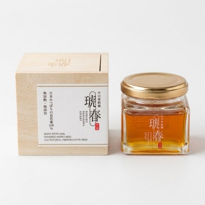 最上級のおいしさ　日本みつばちの生はちみつ「琥春」100ml×1瓶　贈答用桐箱入り