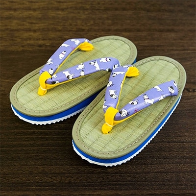 雪丸草履(子ども用 ブルー5寸・15cm)