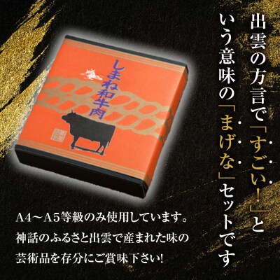 藤増 しまね和牛まげなセット【冷凍】