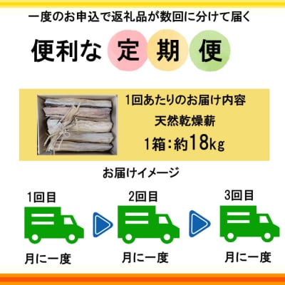 出雲の薪屋「多木々」　 定期便(1箱約18kgを3回お届けします)【3-086】
