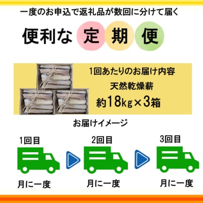 出雲の薪屋「多木々」 定期便(3箱約54kgを3回お届けします)【9-003】