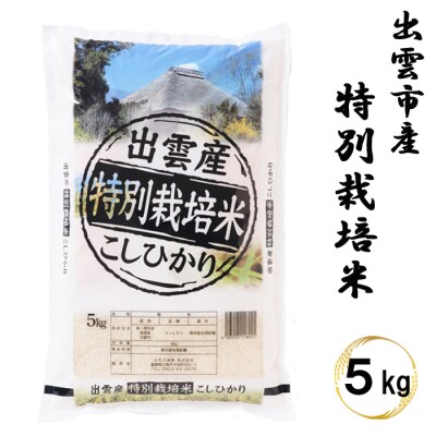 特別栽培米　出雲市産コシヒカリ　5kg【1_1-045】