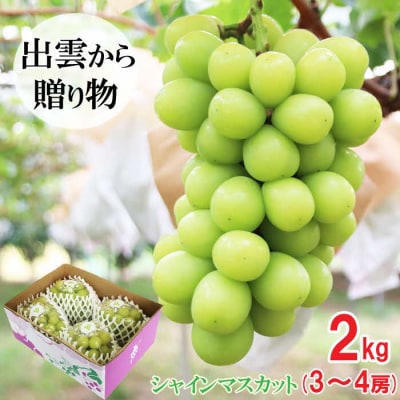 [農家直送]厳選シャインマスカット2kg箱[持田農園]【2-114】