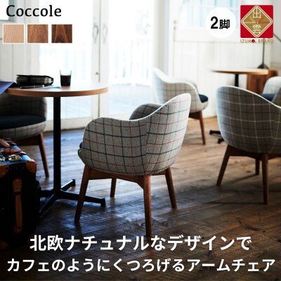 椅子 ダイニングチェア アームチェア 2脚 肘付き イス いす チェア Coccole  C229