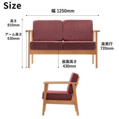 ソファー 2人掛け  ローソファー ダイニングソファー 開梱設置 Coccole C423-2