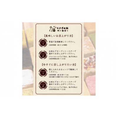 うさぎの杜　手のひら食パン(純生・ショコラ・抹茶・練乳・塩バター)計12個