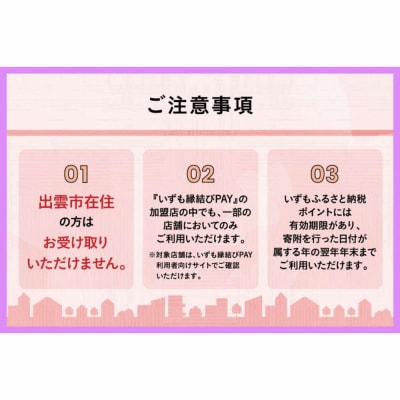 出雲市 デジタル地域通貨「いずも縁結びPAY」 いずもふるさと納税ポイント12,000pt