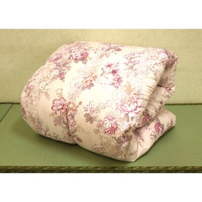 立体キルト羽毛ふとん　ローラ　【ピンク色】