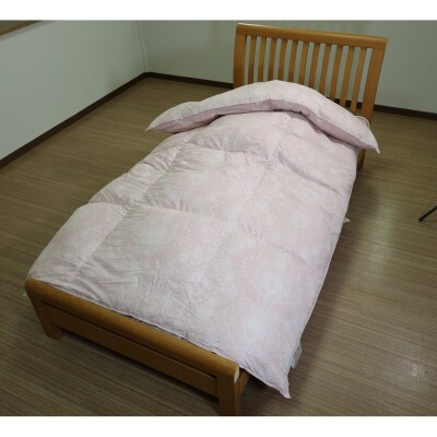 ツインキルト羽毛ふとん　シェリルFD　【ピンク色】