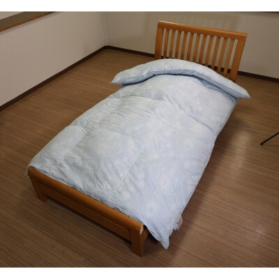 ツインキルト羽毛ふとん　シェリルFD　ブルー色