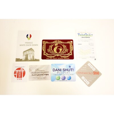 ツインキルト羽毛ふとん　シェリルFD　ブルー色