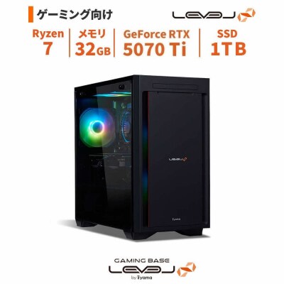 ミニタワーゲーミングPC Ryzen 7/5070 Ti/No.399