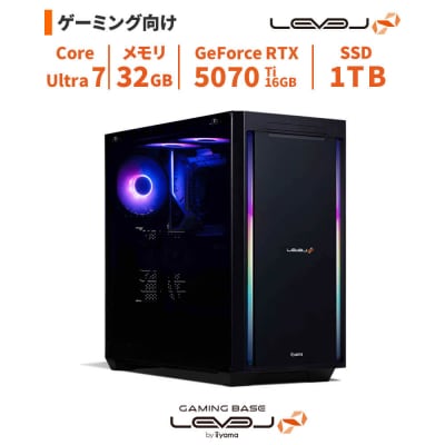 ミドルタワーゲーミングPC Core Ultra 7/5070 Ti/No.362
