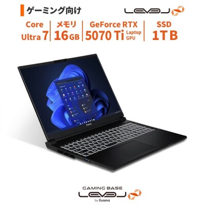16型ゲーミングノートPC Core Ultra 7/5070 Ti/No.343