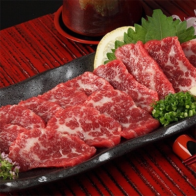 ～熊本特産馬刺し～【国内肥育】国産赤身馬刺し400g(100g×4)タレ100ml付き