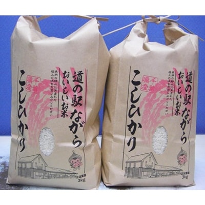 令和2年産　コシヒカリ3kg×2袋(精米)