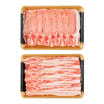 戸澤豚2種食べ比べ 600g(ロース300g×1 バラ300g×1) しゃぶしゃぶ F7W-0055