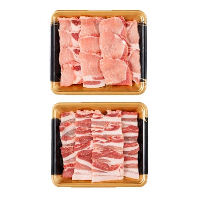 戸澤豚 2種食べ比べ 600g(ロース300g×1 バラ300g×1) 焼肉用 F7W-0072