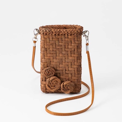 山葡萄かごバック網代編み ミニショルダーバッグ F7W-0222