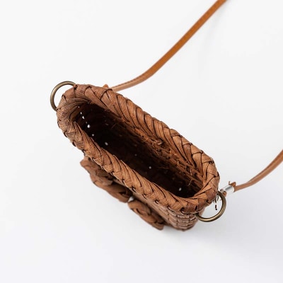 山葡萄かごバック網代編み ミニショルダーバッグ F7W-0222