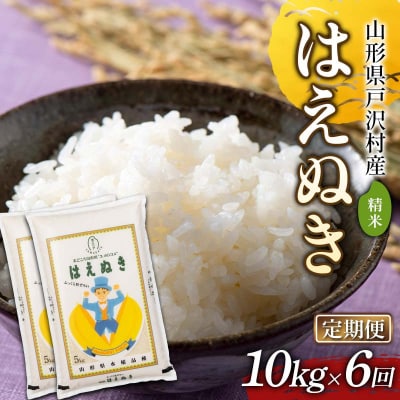 ≪新米先行予約≫【定期便6回】令和8年度 はえぬき 10kg(5kg×2)×6回 F7W-0542