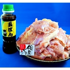 【太子町産ポン酢タレで食べる】兵庫県産但馬どり モモ 2kg 名城ポン酢セット