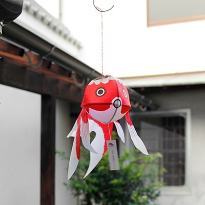 柳井縞名刺入れ・IDケース(五月雨)、金魚ちょうちん セット