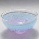 楕円鉢  (紫×水色) 川原有造作
