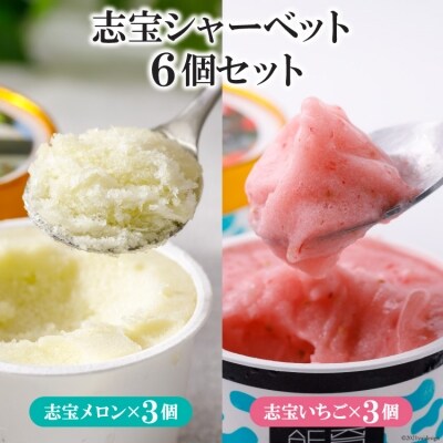 志宝シャーベット6個セット(いちご3個・メロン3個)<モアショップヤマモト>[38600324]