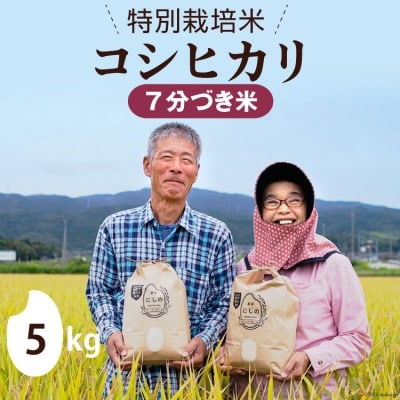 特別栽培米 コシヒカリ 7分づき 5kg×1 [農家にしの 石川県 宝達志水町 38600885]