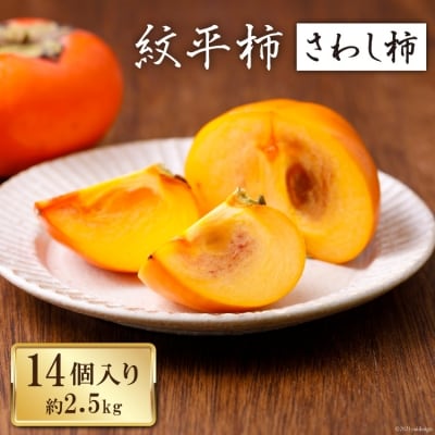 先行受付 紋平柿(さわし柿)1箱(2.5kg) [東間生産組合 宝達志水町 38600413] 